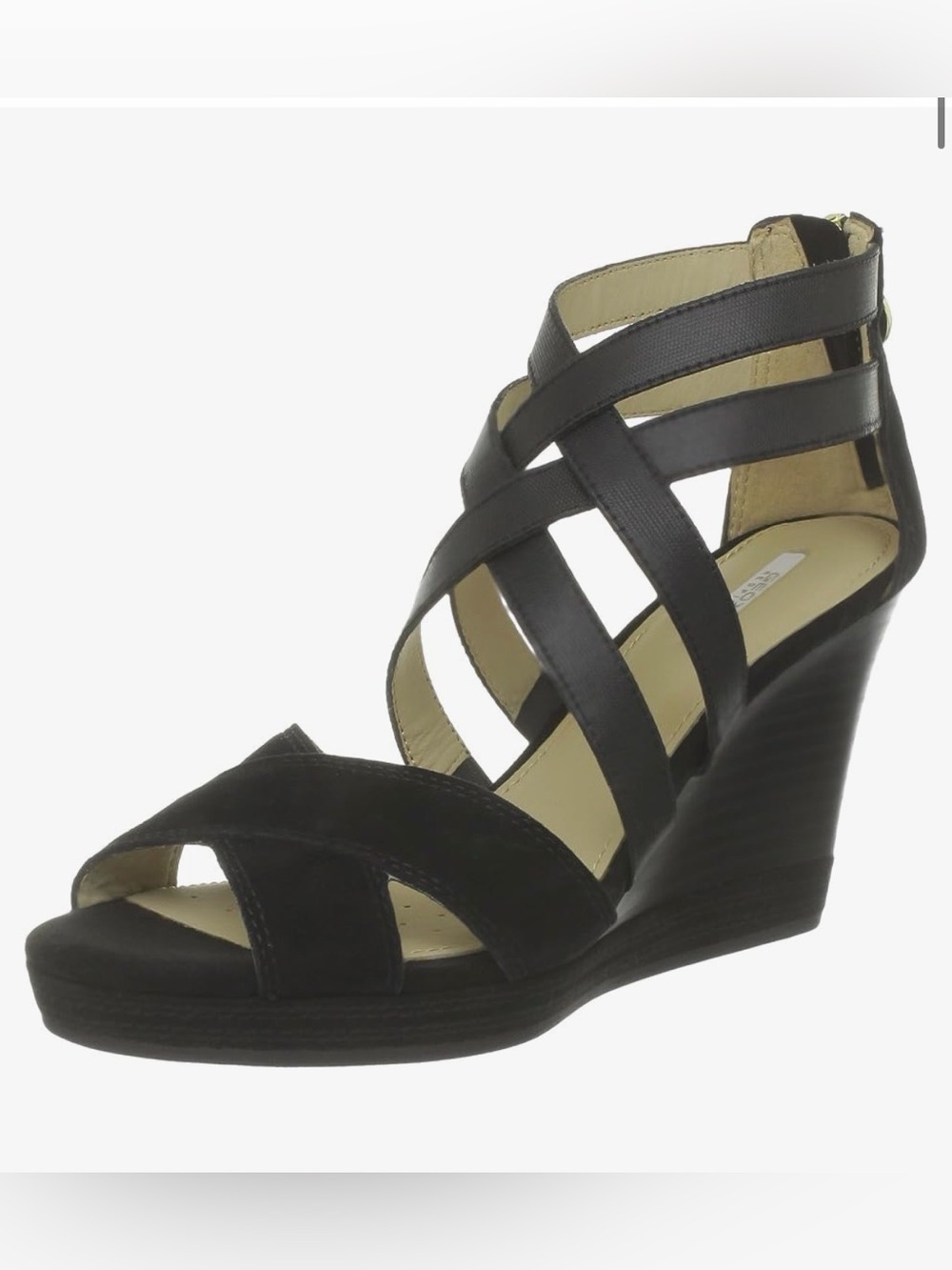 Geox Sibilla Suede Wedge Sandal Size 37 / 7